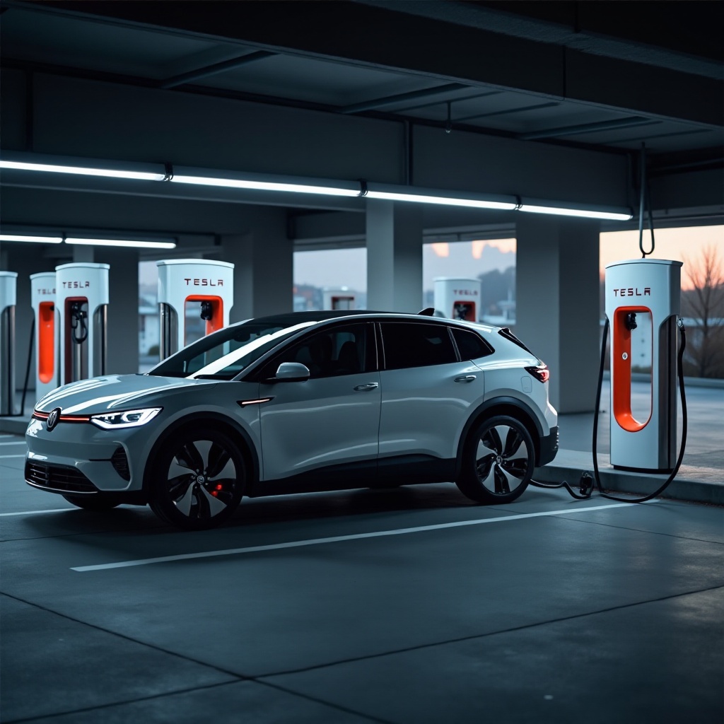 charger l'id4 au superchargeur Tesla