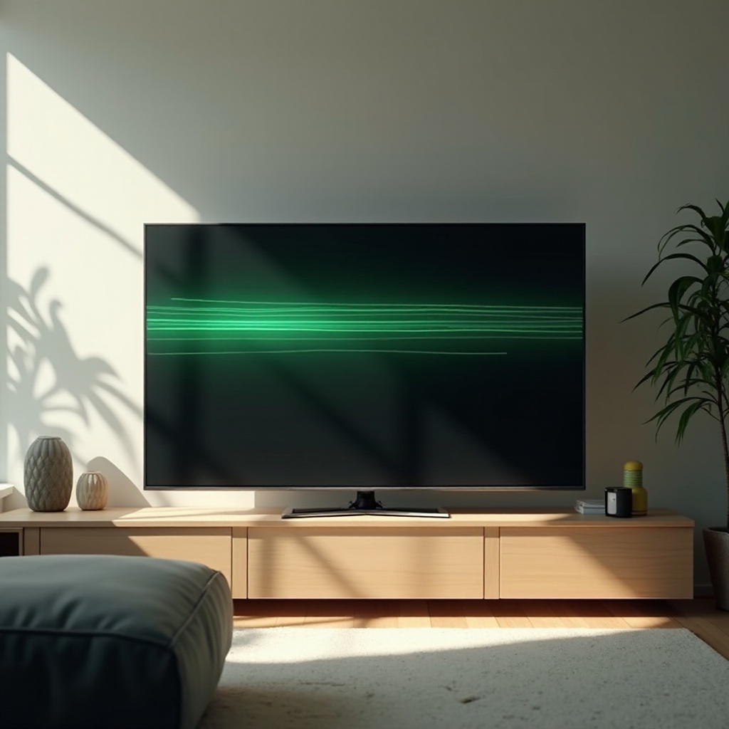 groene lijn op Samsung-tv