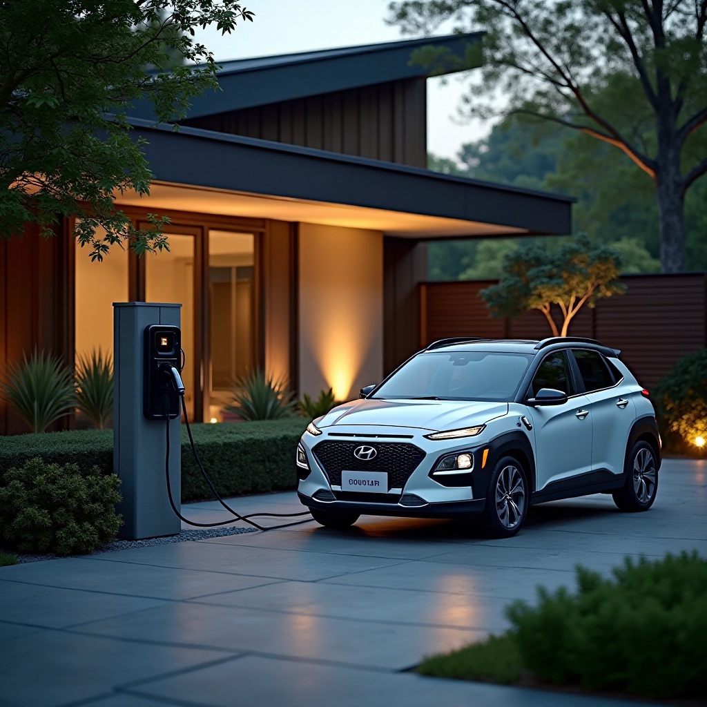 hyundai kona electric charging time at home