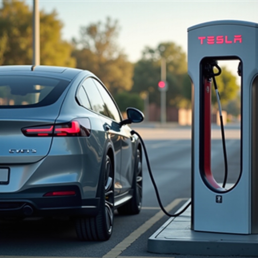 carregar a BMW no supercharger da Tesla