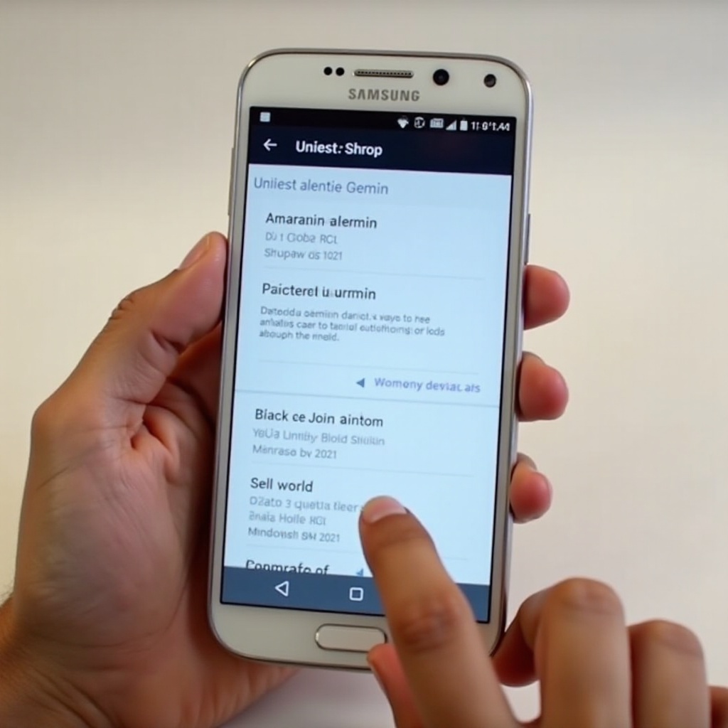 comment supprimer gemini sur mon téléphone samsung android