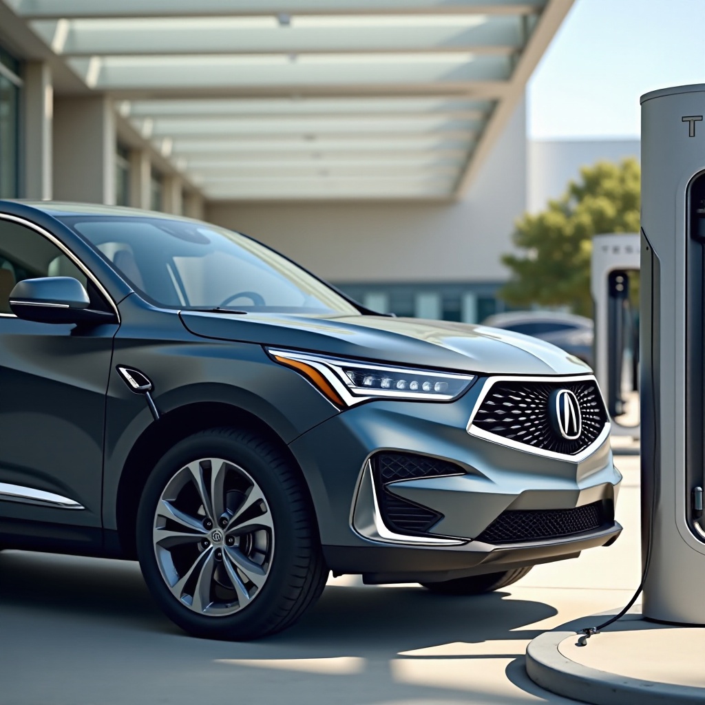 carregar o Acura ZDX no supercarregador da Tesla