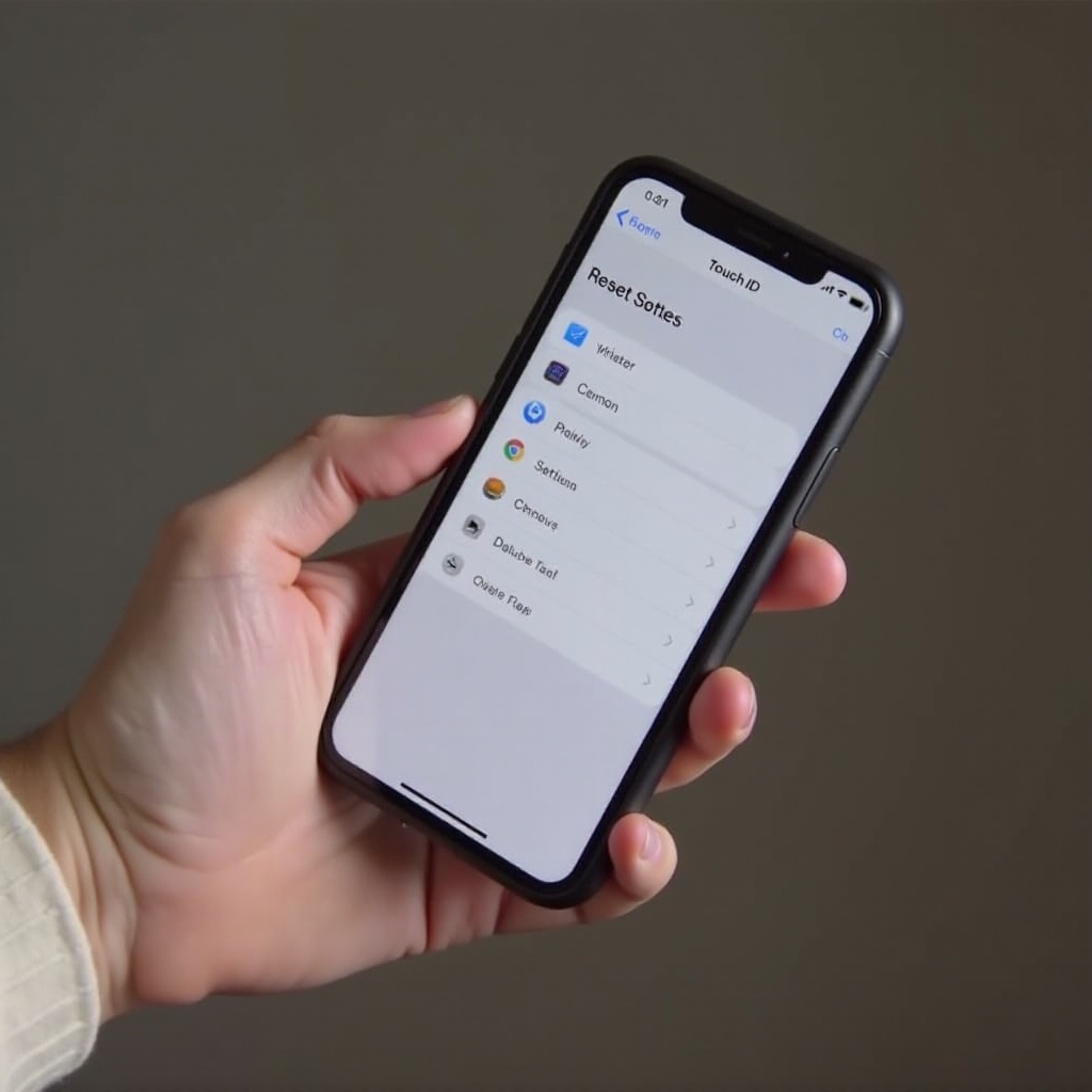 réinitialisation de l'identification tactile
