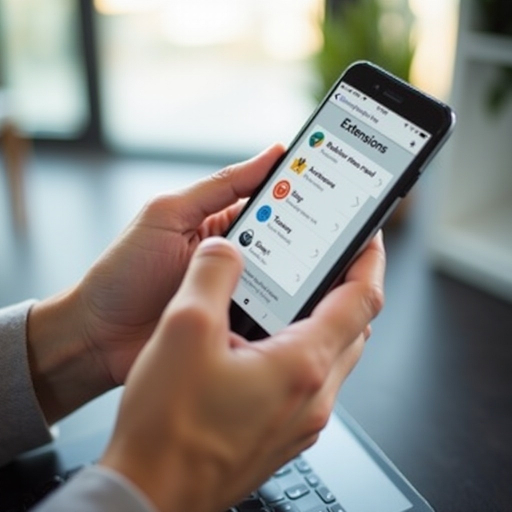 cómo acceder a una extensión de navegador en mi teléfono