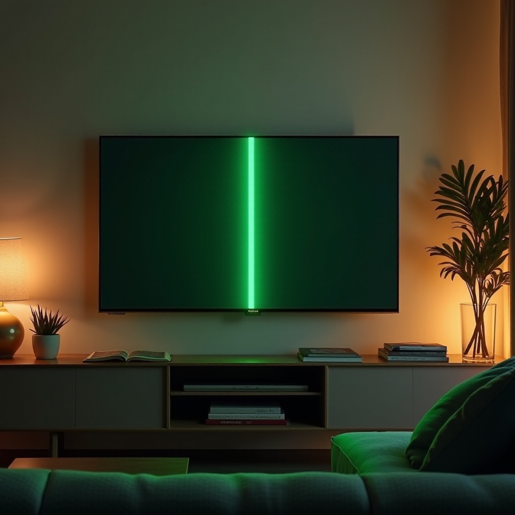 ligne verte sur téléviseur Samsung