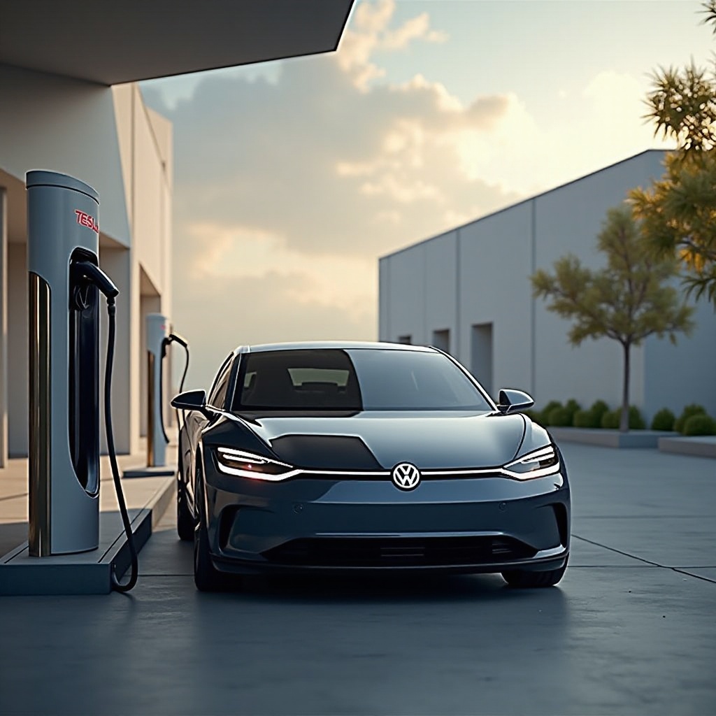 caricare l'id4 al supercharger Tesla
