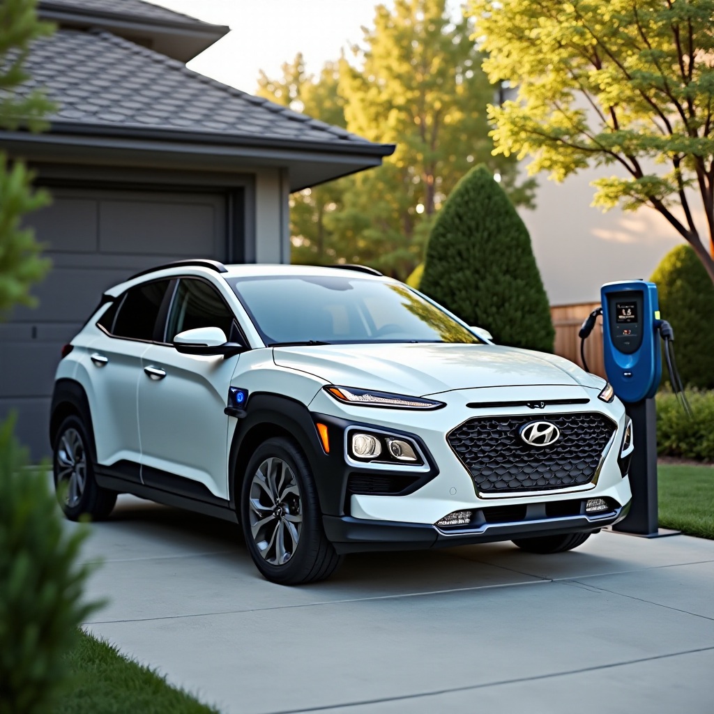 tempo de carregamento do Hyundai Kona elétrico em casa