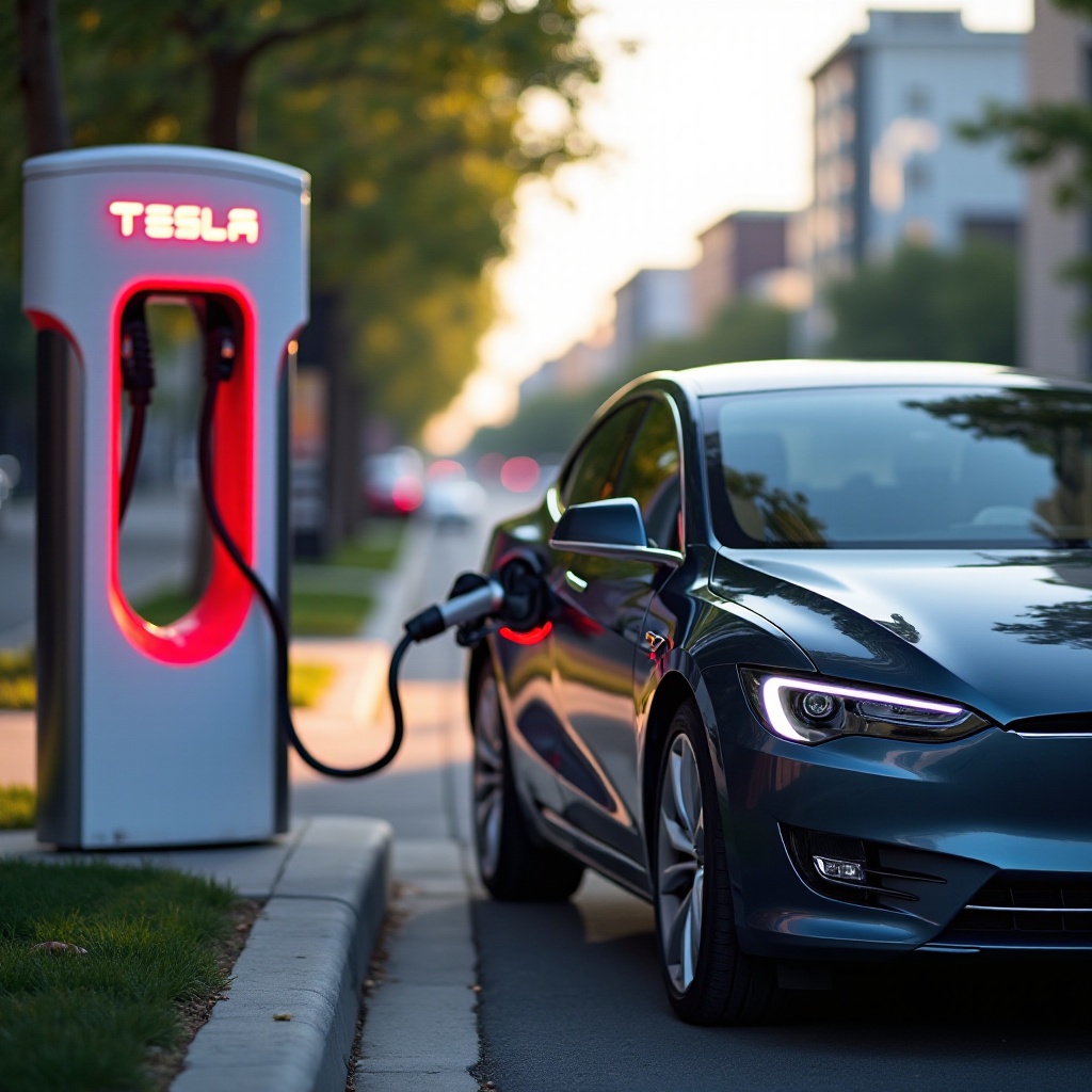 charging the acura zdx at tesla supercharger