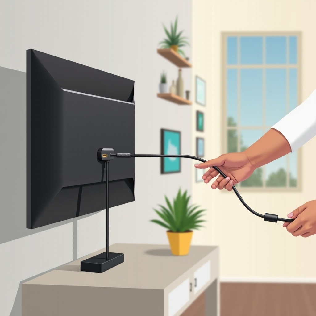 como conectar cabo a uma smart TV