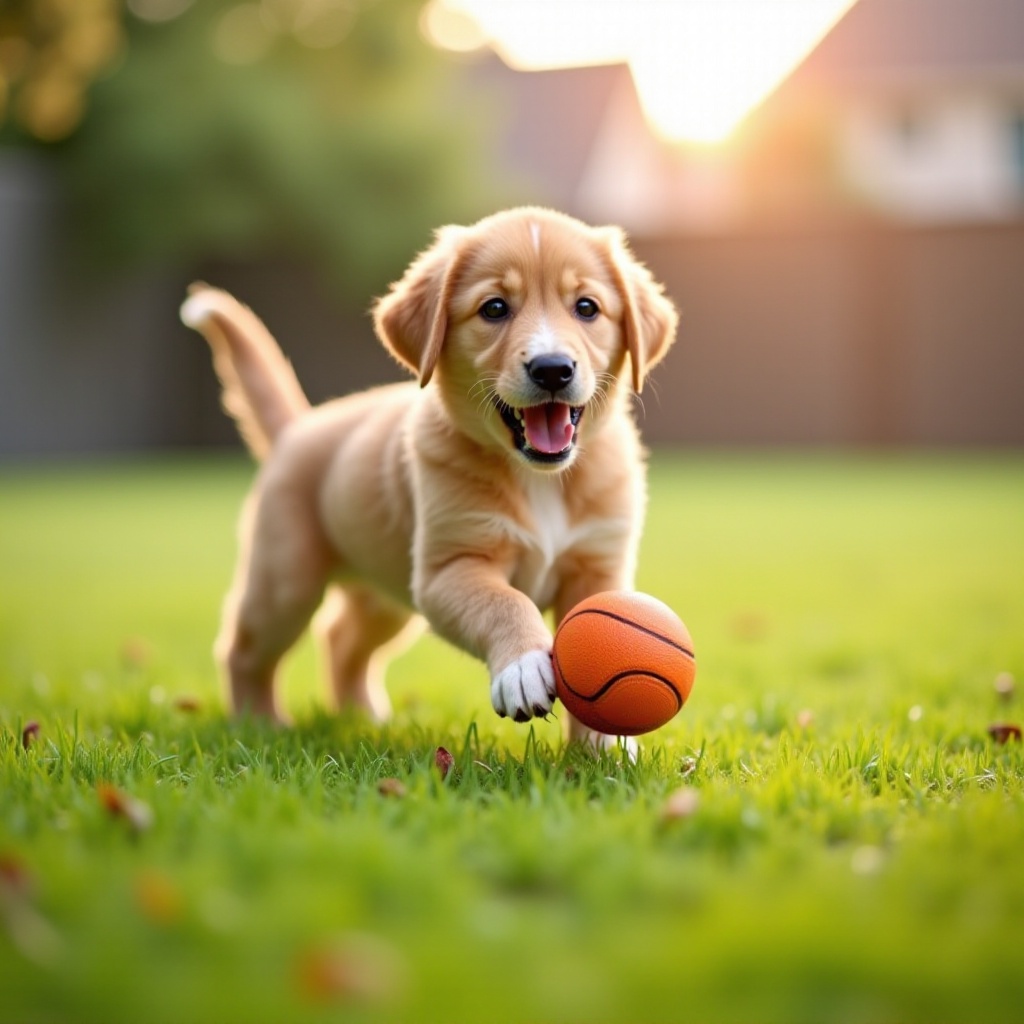 wie man einem Welpen beibringt, einen Ball zu holen