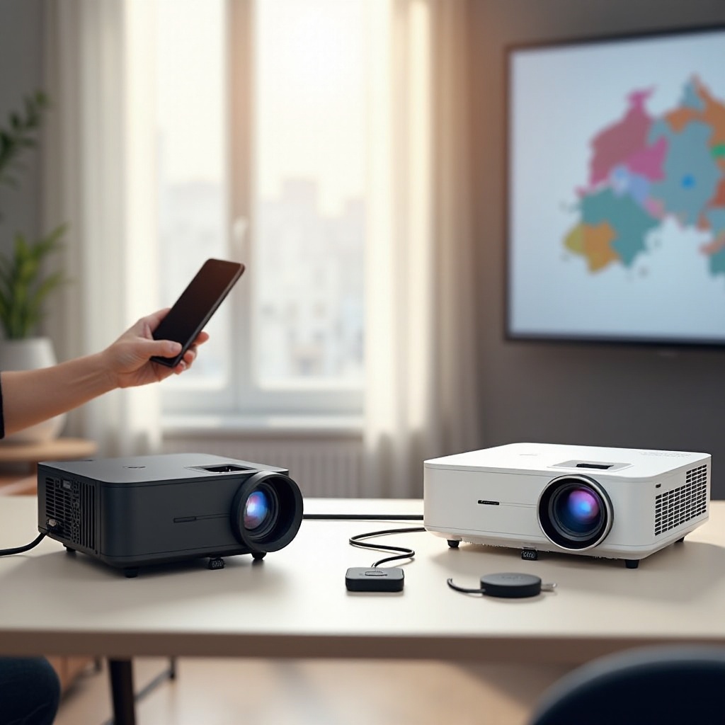 how to connect a smartphone to a projector