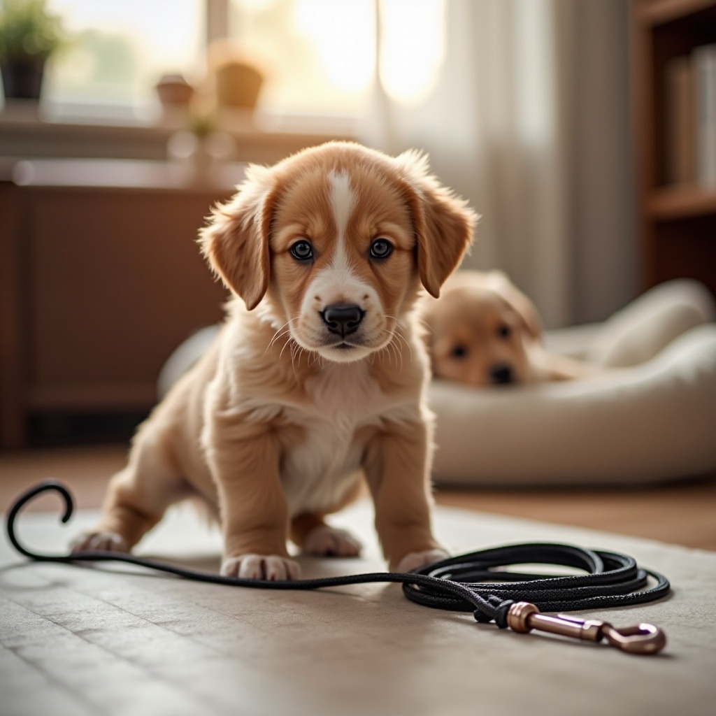 cuándo empezar a entrenar al cachorro con la correa