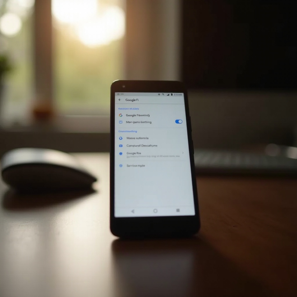 como faço para desativar o Google Fi em um telefone antigo