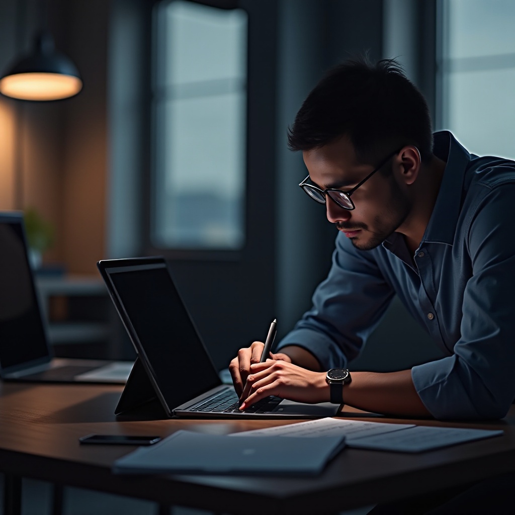 la pantalla del Surface Pro está negra