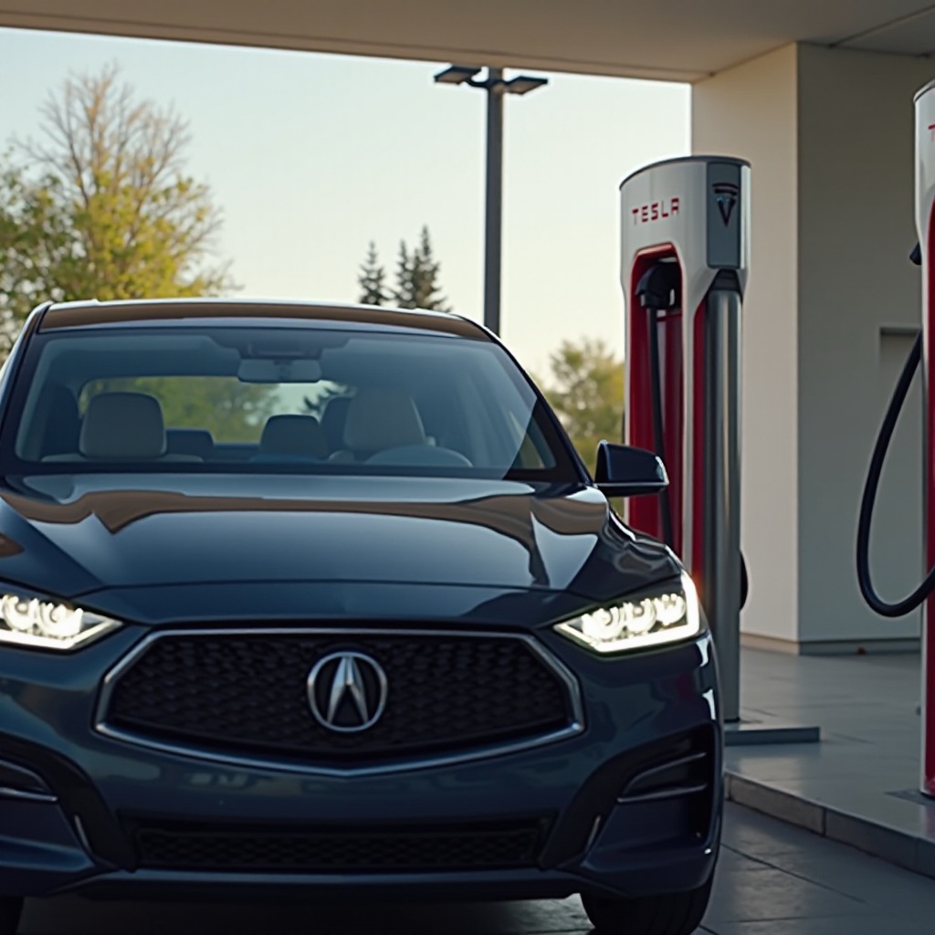 acura zda opladen bij de tesla supercharger