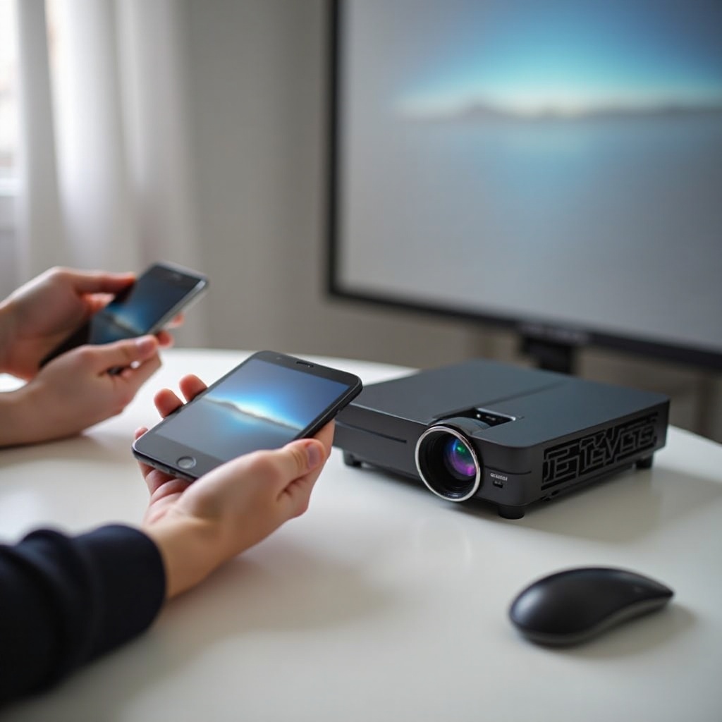 como conectar um smartphone a um projetor