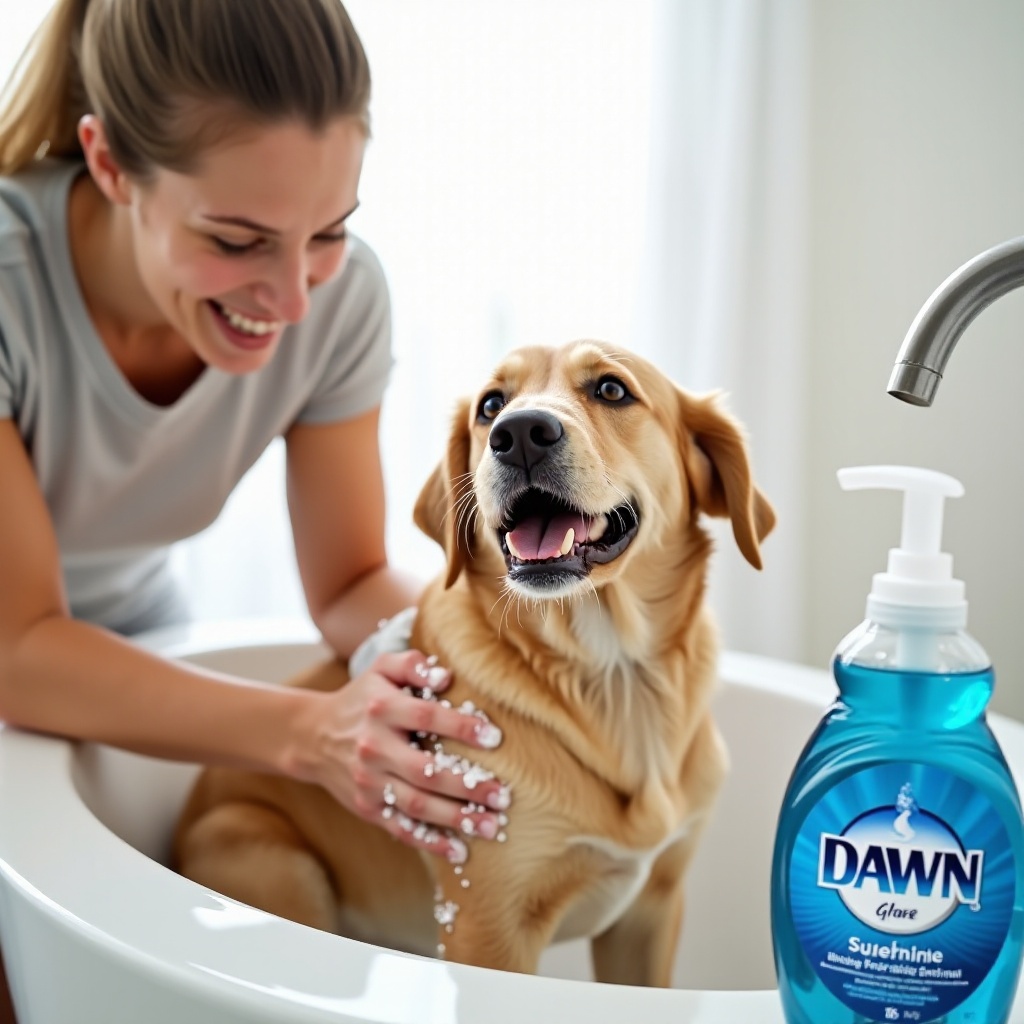 kann ich Dawn Spülmittel verwenden, um meinen Hund zu waschen