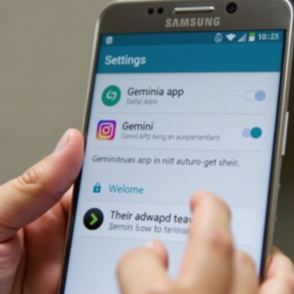 como excluir gemini no meu telefone samsung android
