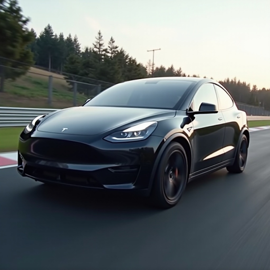 modello y performance modalità pista