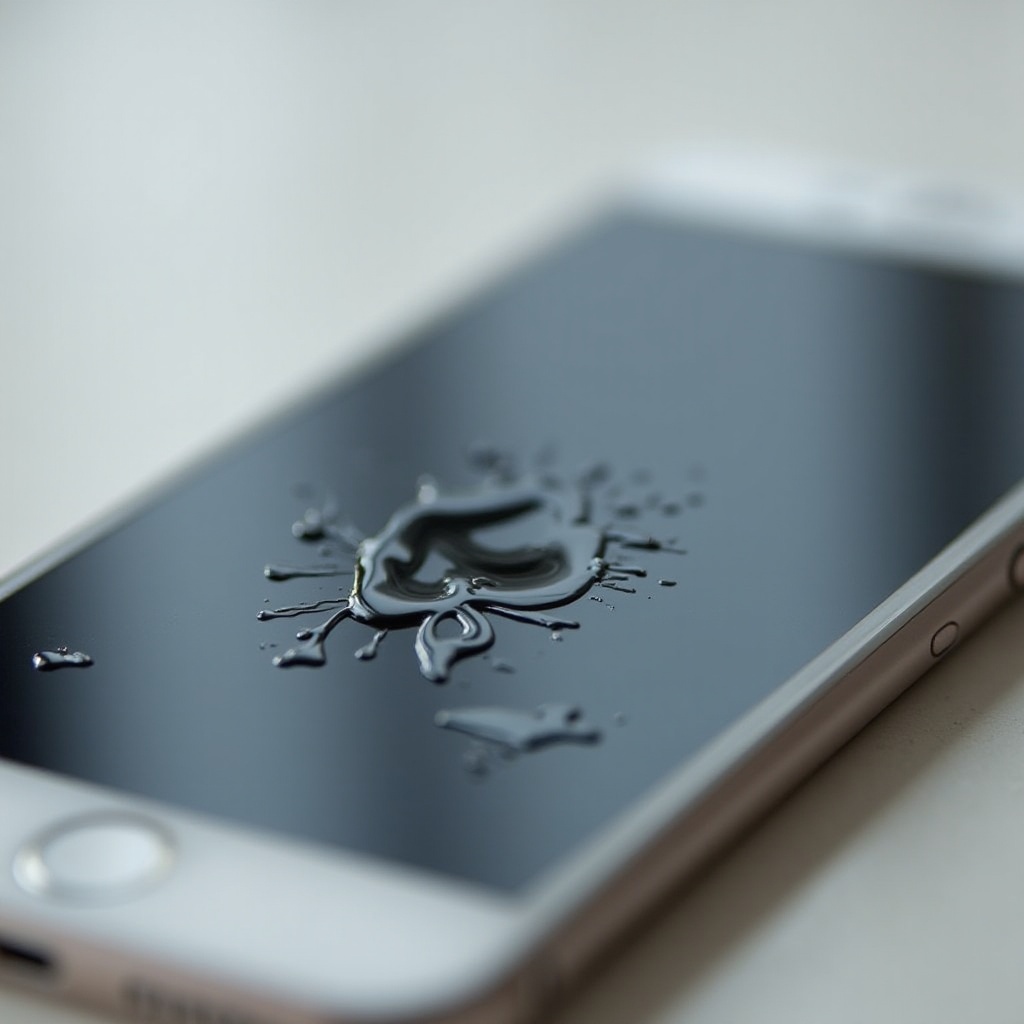 macchia nera sullo schermo del telefono dopo la caduta