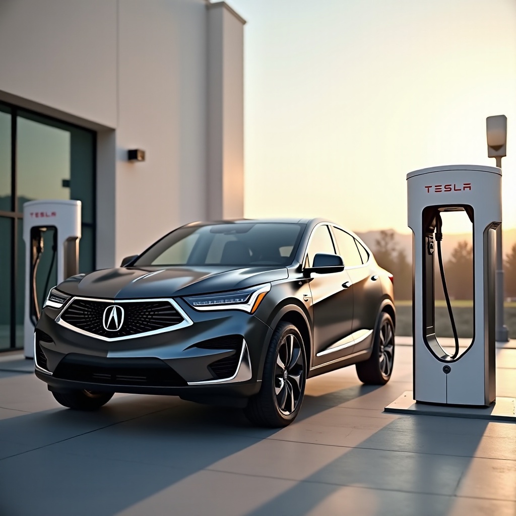 caricare l'Acura ZDX al Tesla Supercharger