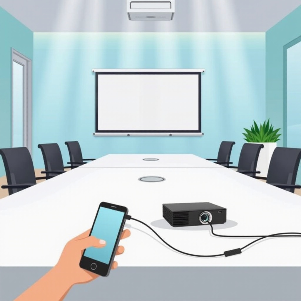 hoe een smartphone met een projector te verbinden