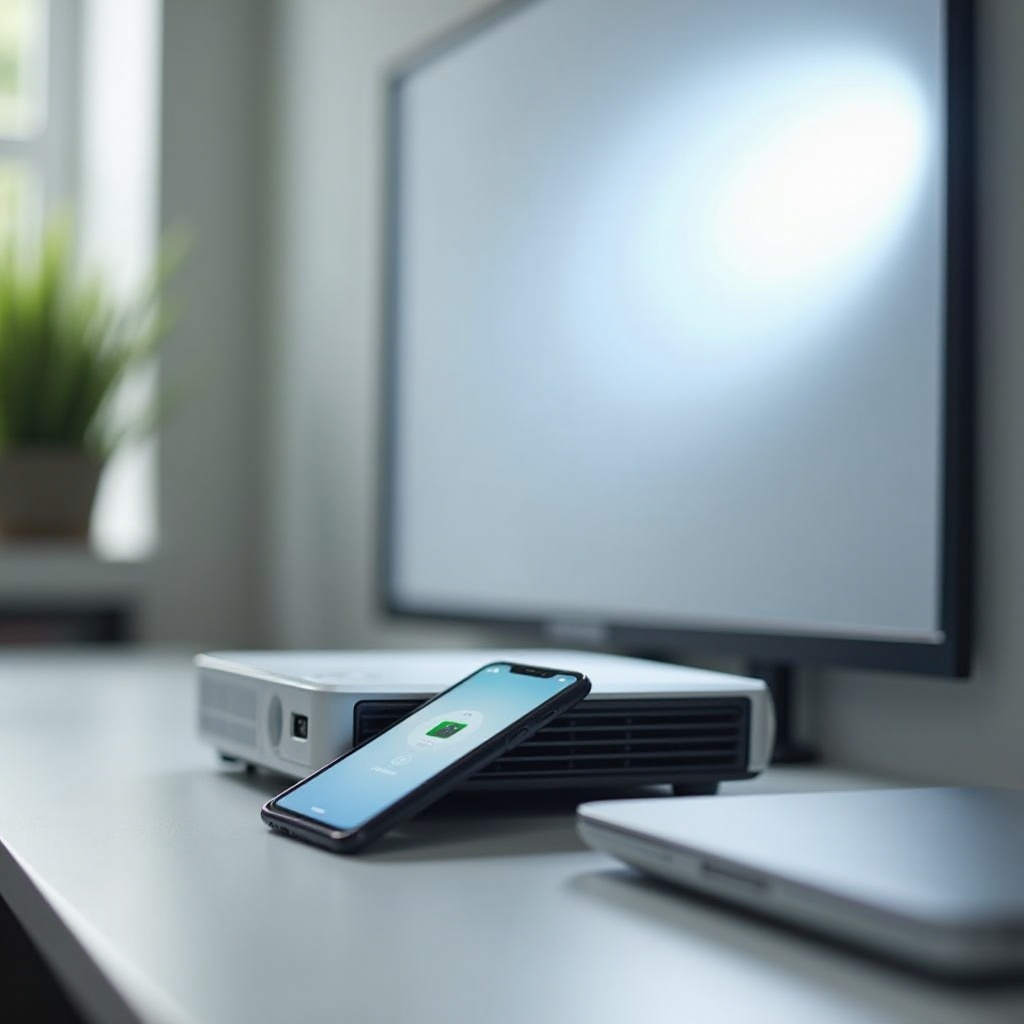 hoe een smartphone met een projector te verbinden