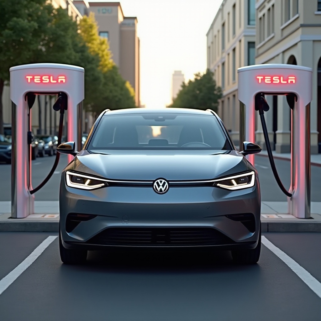 carregar o id4 no supercarregador da Tesla