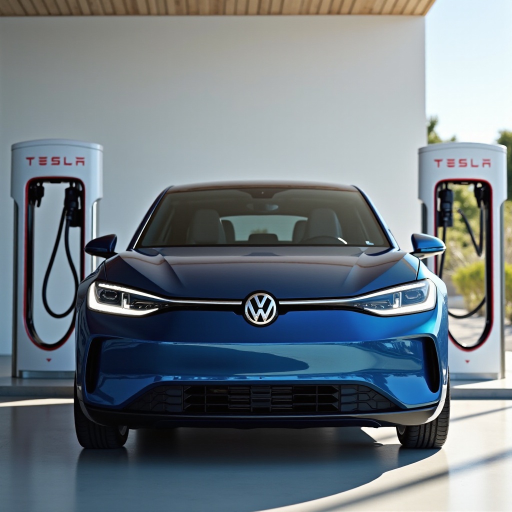 id4 lataaminen Tesla Superchargerilla