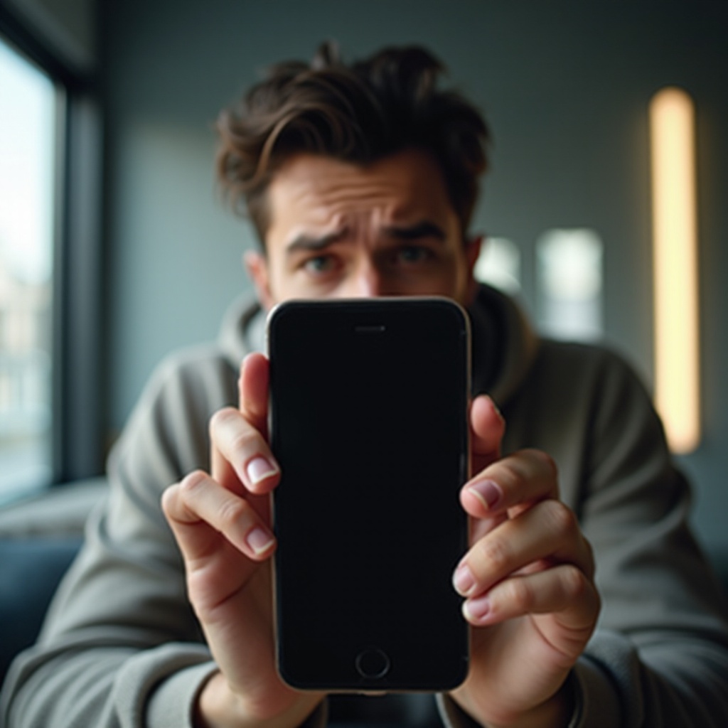 a câmera do iPhone mostra uma tela preta