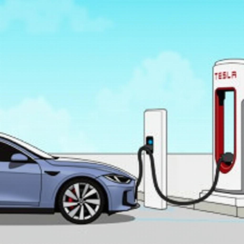 caricare la BMW al supercharger Tesla
