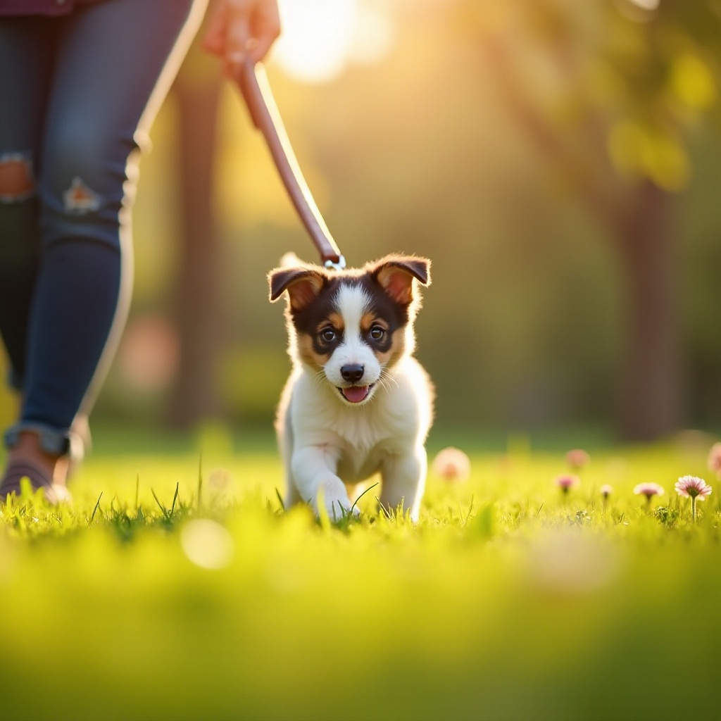quando começar a treinar o filhote na coleira