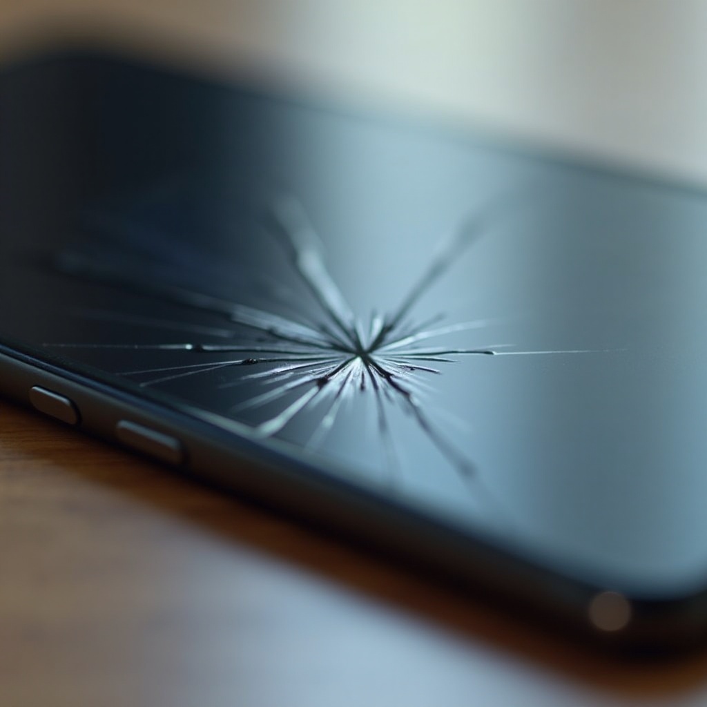 black spot on phone screen after dropping