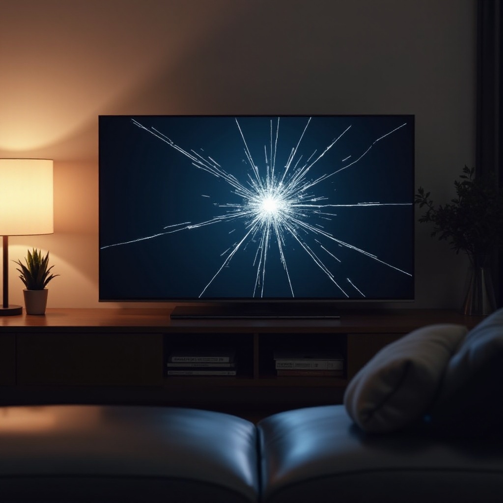 platscherm TV gebarsten