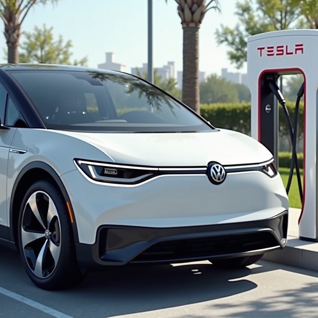 charger l'id4 au superchargeur Tesla