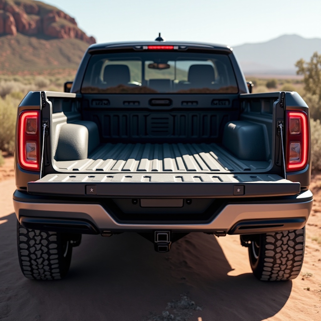 dimensiones de la caja de la camioneta Rivian R1T