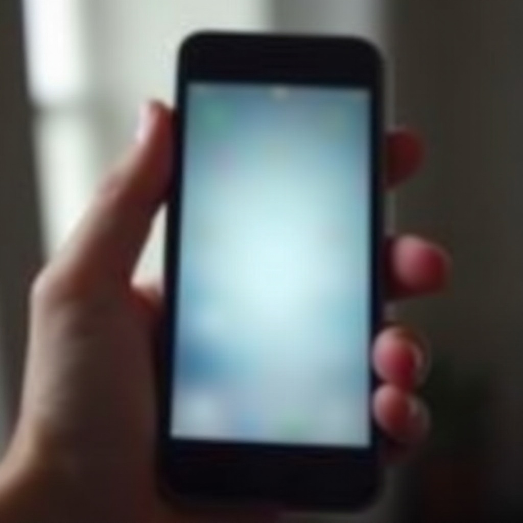 iPhonen näyttö vilkkuu valkoisena