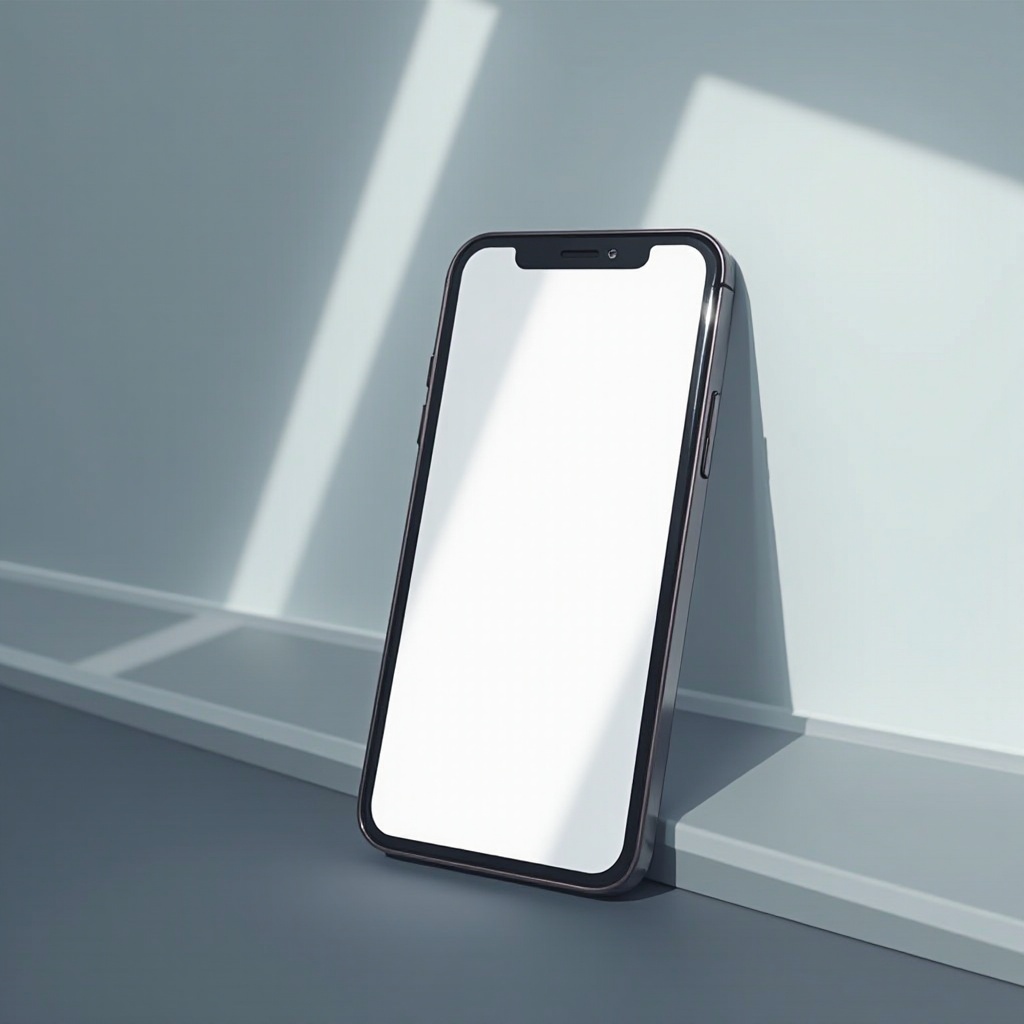 écran d'iphone clignotant en blanc