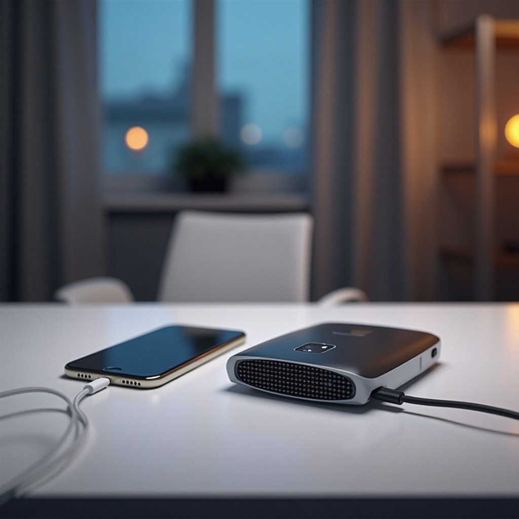 wie man ein Smartphone mit einem Projektor verbindet